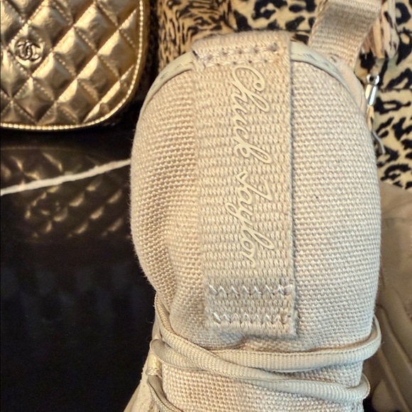 Converse Beige High-Top Women's Sneakers - Picture 4 of 9